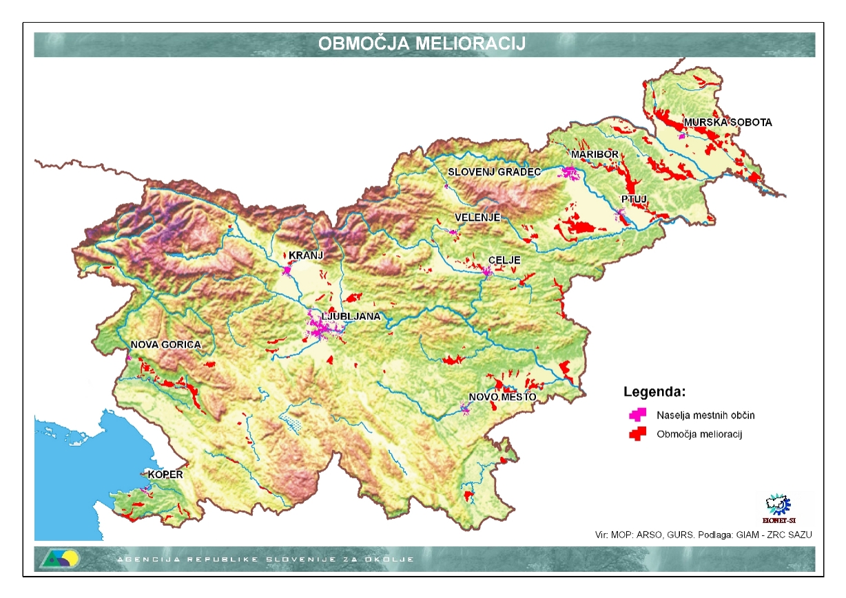 georafska karta slovenije